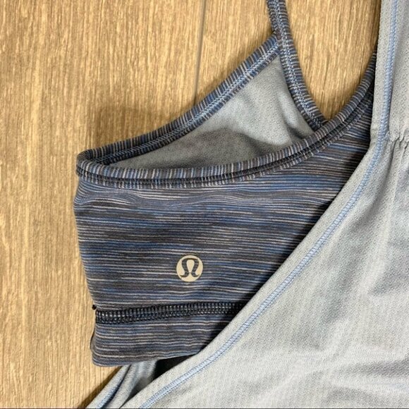 Lululemon No Limits Tank Top Lullaby Wee Are From Space Cadet Blue Size 4 - Picture 8 of 14